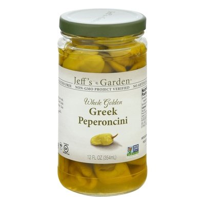 Jeffs Garden Greek Peperoncini Gluten-Free Vegan Whole Golden 6/12 OZ [UNFI #1142389] [ebt]