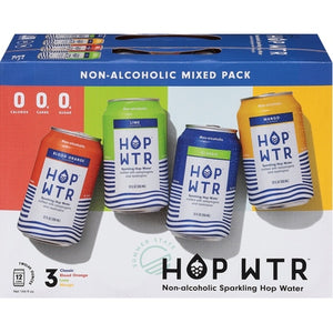 Hop Wtr Sparkling Hop Water Assorted Non-Alcoholic Mixed Pack 2/12/12 oz [UNFI #2821791 ] [ebt]