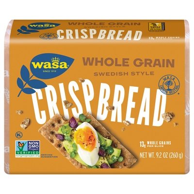 Wasa Crispbread Crispbread Whole Grain Swedish Style 12/9.2 OZ [UNFI #619809] [ebt]