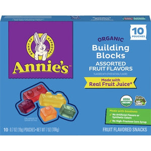 Annies Homegrown Fruit Flavored Snacks Organic Assorted Fruit Flavors Building Blocks Og2 8/7 oz [UNFI #2955847 ] [ebt]