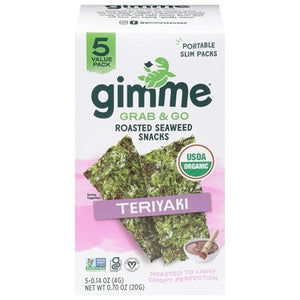 Gimme Seaweed Snack Teriyaki Roasted Grab & Go Og2 6/.7 OZ [UNFI #2870327] [ebt]