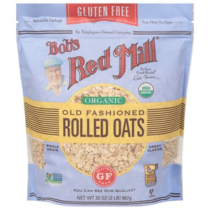 Bobs Red Mill Rolled Oats Organic Old Fashioned Og2 4/32 oz [UNFI #2275683 ] [ebt]