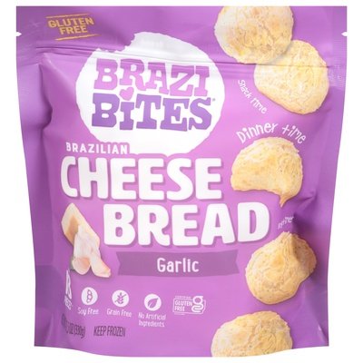Brazi Bites Cheese Bread Brazilian Garlic 8/11.5 OZ [UNFI #2485357] [ebt]