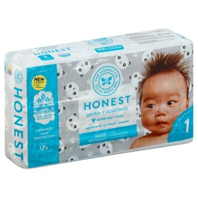 The Honest Company Diapers Pandas 1 (8-14 Pounds) 1/35 CT [UNFI-CARLISLE #2302966] T
