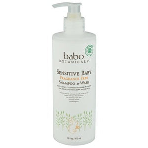 Babo Botanicals Shampoo & Wash Fragrance Free Sensitive Baby 1/16 OZ [UNFI-CARLISLE #2148807] T