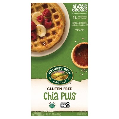 Natures Path Waffles Gluten Free Chia Plus Og2 12/7.4 OZ [UNFI #1114610] [ebt]