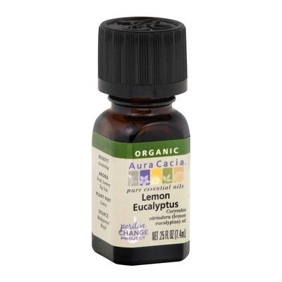 Aura Cacia Essential Oil Organic Lemon Eucalyptus Og2 1/.25 OZ [UNFI-CARLISLE #2043107] T