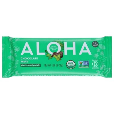 Aloha Protein Bar Organic Chocolate Mint Og2 12/1.98 OZ [UNFI-CARLISLE #2746618] [ebt]