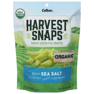 Harvest Snaps Green Pea Snacks Organic Baked Sea Salt Og2 12/3 OZ [UNFI #2896249] [ebt]