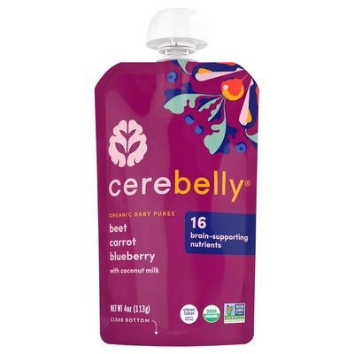 Cerebelly Baby Puree Organic Beet Carrot Blueberry With Coconut Milk Og2 6/4 OZ [UNFI-CARLISLE #2786648] [ebt]