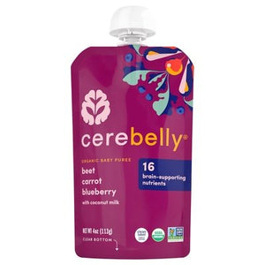 Cerebelly Baby Puree Organic Beet Carrot Blueberry With Coconut Milk Og2 6/4 OZ [UNFI-CARLISLE #2786648] [ebt]