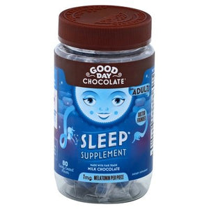 Good Day Chocolate Sleep Supplement Candy Coated Pieces For Adults 1/80 CT [UNFI-CARLISLE #2315521]