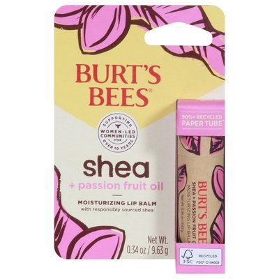 Burts Bees Lip Balm Shea + Passion Fruit Oil Moisturizing 6/.34 OZ [UNFI-CARLISLE #2970374] T