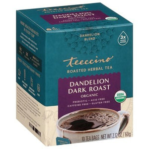 Teeccino Herbal Tea Dandelion Dark Roast Bags Og2 6/10 BAG [UNFI #1251008] [ebt]