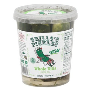 Grillos Pickles Whole Dills Classic Dill Fresh 6/32 OZ [UNFI #2352631] [ebt]