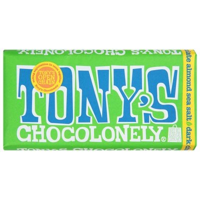 Tonys Chocolonely Dark Chocolate Almond Sea Salt 15/6.35 OZ [UNFI #2377562] [ebt]