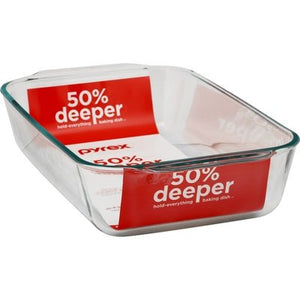 Pyrex Baking Dish Deep Glass 5 Quart 4CT [UNFI #2763985] T