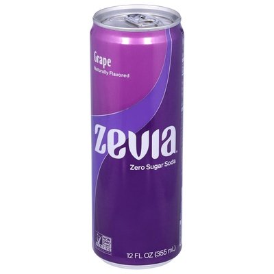Zevia Soda Zero Sugar Grape 12/12 OZ [UNFI #2819290] [ebt] T