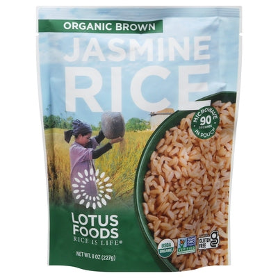 Lotus Foods Jasmine Rice Organic Brown Og2 6/8 OZ [UNFI #2650075] [ebt]