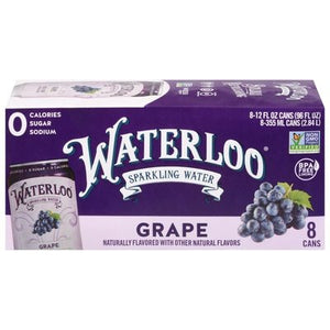 Waterloo Sparkling Water Grape 3/8/12 OZ [UNFI #2405264] [ebt]