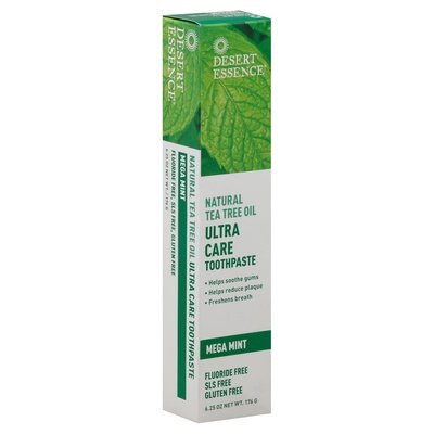 Desert Essence Toothpaste Ultra Care Natural Tea Tree Oil Mega Mint 1/6.25 OZ [UNFI-CARLISLE #1246552] T