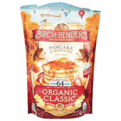 Birch Benders Pancake & Waffle Mix Organic Classic Family Size Og2 6/40 OZ [UNFI #2731560] [ebt]