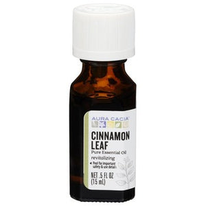 Aura Cacia Pure Essential Oil Revitalizing Cinnamon Leaf 1/.5 OZ [UNFI-CARLISLE #714188] T