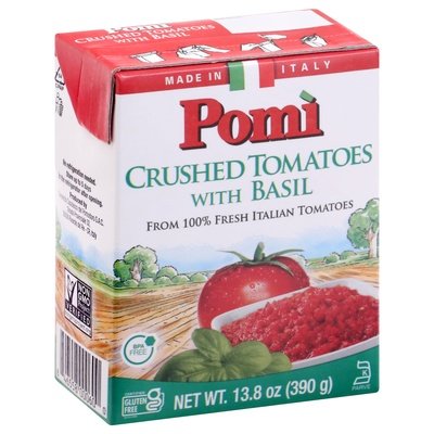 Pomi Tomatoes With Basil Crushed 12/13.8 OZ [UNFI #2675874] [ebt]