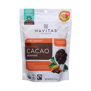 Navitas Organics Cacao Wafer Semisweet Superfd Og1 6/8 OZ [UNFI #2948511] [ebt]