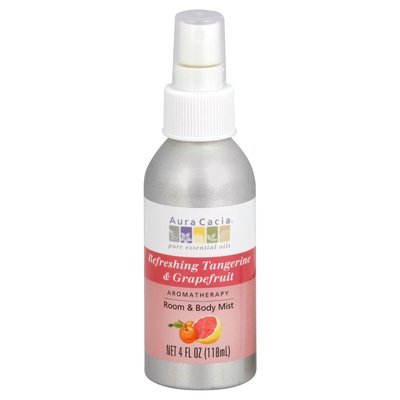 Aura Cacia Aromatherapy Mist Room & Body Refreshing Tangerine & Grapefruit 1/4 OZ [UNFI-CARLISLE #455493] T