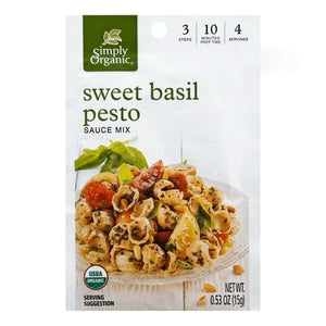 Simply Organic Sauce Mix Sweet Basil Pesto Og2 12/.53 OZ [UNFI #916700] [ebt]