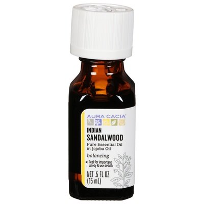 Aura Cacia Pure Essential Oil Indian Sandalwood Balancing 1/.5 OZ [UNFI-CARLISLE #2414340] T