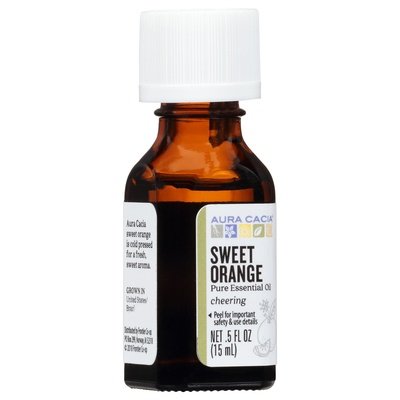 Aura Cacia Pure Essential Oil Sweet Orange Cheering 1/.5 OZ [UNFI-CARLISLE #713826] T