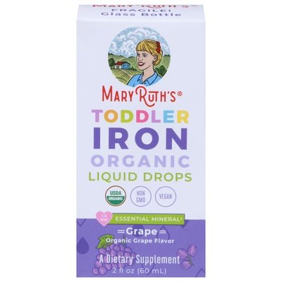Mary Ruths Iron Organic Toddler Liquid Drops Grape Og2 1/2 OZ [UNFI-CARLISLE #2922805]