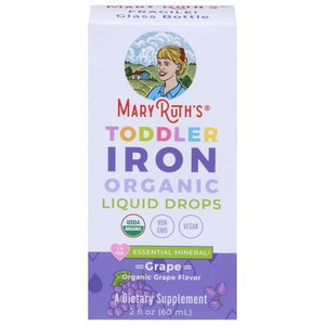 Mary Ruths Iron Organic Toddler Liquid Drops Grape Og2 1/2 OZ [UNFI-CARLISLE #2922805]