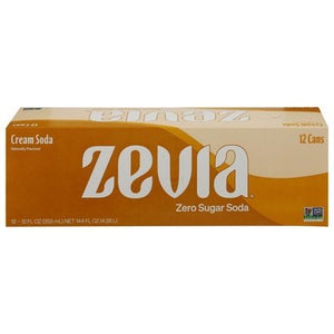 Zevia Soda Cream Zero Sugar 2/12/12 OZ [UNFI #2892156] [ebt] T