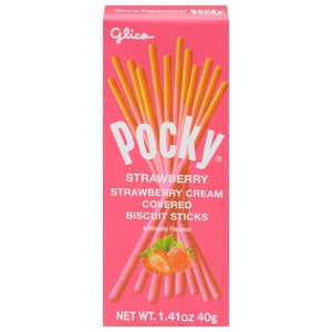 Glico Pocky Biscuit Sticks Strawberry 20/1.41OZ [UNFI-CARLISLE #1431261] [ebt]