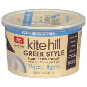 Kite Hill Yogurt Plant-Based Greek Style Plain Unsweetened 6/16 oz [UNFI #2798163 ] [ebt]