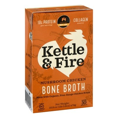 Kettle & Fire Bone Broth Mushroom Chicken 6/16.9 OZ [UNFI #2058105] [ebt]