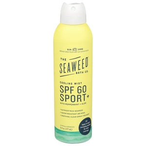 Seaweed Bath Co Sunscreen Cooling Mist Sport+ Broad Spectrum Spf 60 1/6 OZ [UNFI-CARLISLE #2796936] T