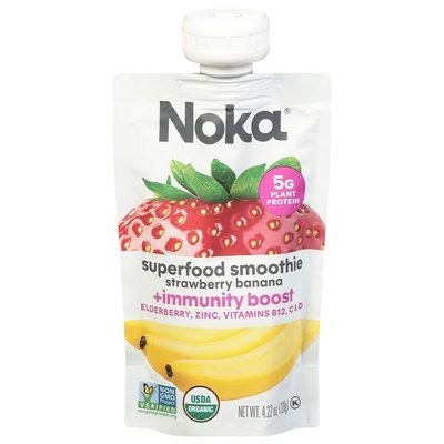 Noka Superfood Smoothie Strawberry Banana Og2 6/4.22 OZ [UNFI-CARLISLE #2790822] [ebt]