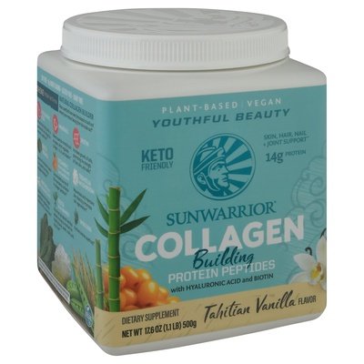 Sunwarrior Protein Peptides Collagen Building Tahitian Vanilla 1/17.6 OZ [UNFI-CARLISLE #2450229]