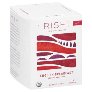 Rishi Tea Black Tea Organic English Breakfast Sachets Og2 6/15 BAG [UNFI #1588110] [ebt]