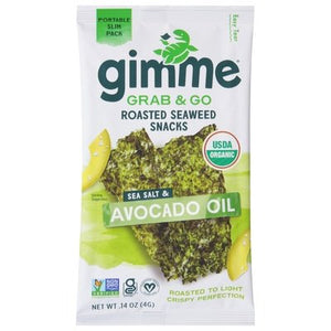 Gimme Seaweed Snacks Sea Salt & Avocado Oil Grab & Go Roasted Og2 30/.14 OZ [UNFI #2945616] [ebt]
