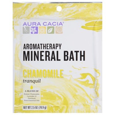 Aura Cacia Mineral Bath Aromatherapy Chamomile Tranquil 6/2.5 OZ [UNFI-CARLISLE #682617] T