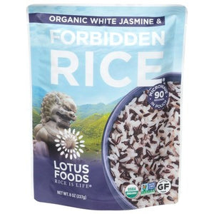 Lotus Foods Rice Organic White Jasmine & Forbidden Og2 6/8 OZ [UNFI #2650083] [ebt]