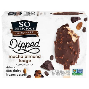 So Delicious Frozen Dessert Non-Dairy Almondmilk Mocha Almond Fudge 6/4/2.3 OZ [UNFI #2561231] [ebt]