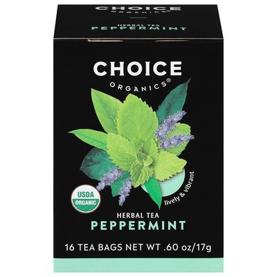 Choice Organics Herbal Tea Peppermint Tea Bags Og2 6/16 BAG [UNFI #849018] [ebt]