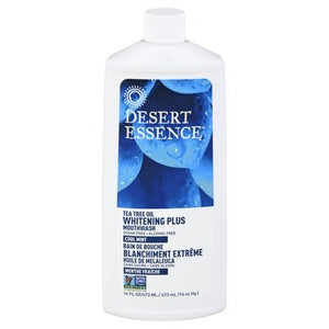 Desert Essence Mouthwash Tea Tree Oil Cool Mint Whitening Plus 1/16 OZ [UNFI-CARLISLE #1246560] T