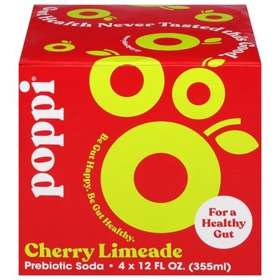 Poppi Prebiotic Soda Cherry Limeade 6/4/12 OZ [UNFI #2975571] [ebt] T
